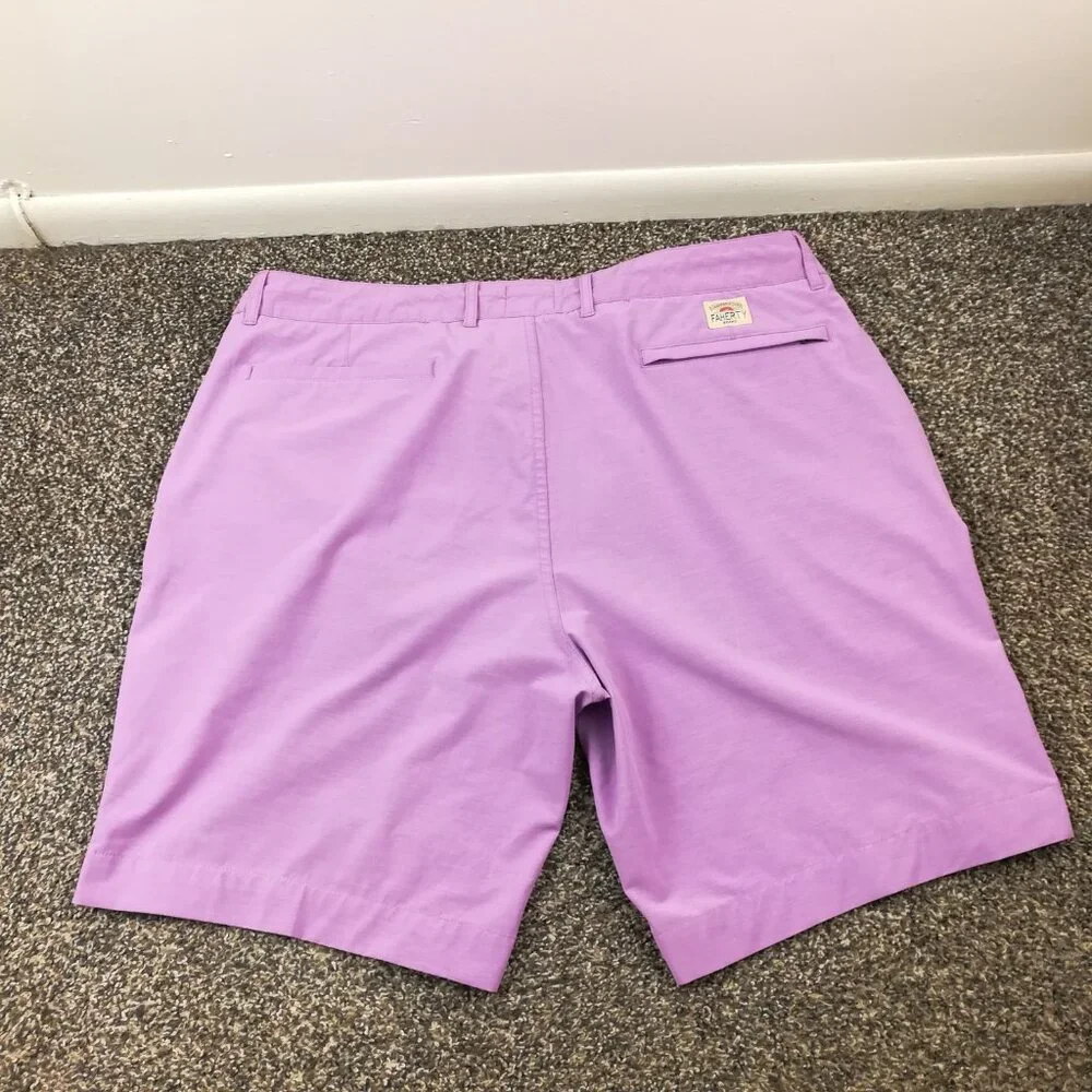 Faherty Shorts 9” All Day Belt Loop Stretch Purple Mens 38 MSC0012